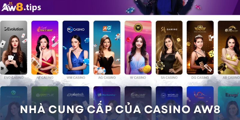 3 nhà cung cấp hàng đầu của sảnh casino AW8