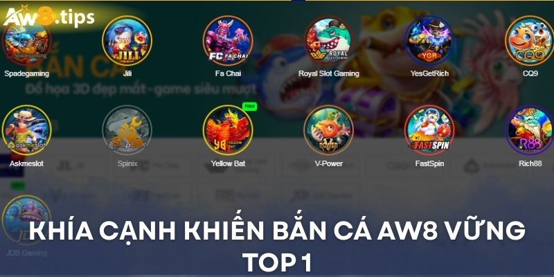 Tính năng của bắn cá AW8 so với đối thủ