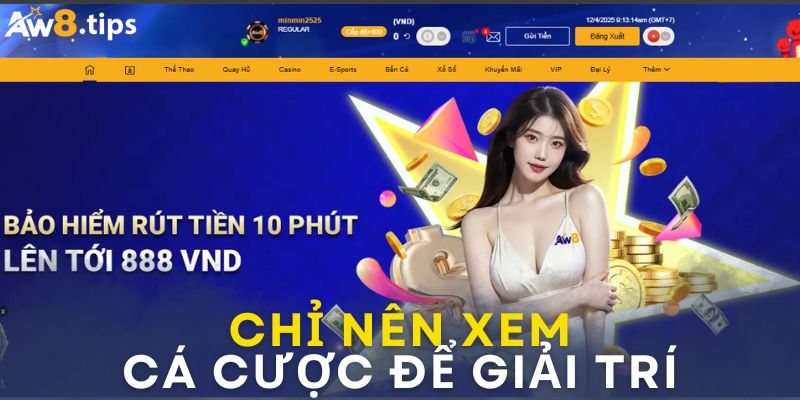 Chỉ cá cược để giải trí - không phải nghề nghiệp