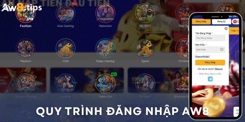 Truy cập quyền thành viên với quy trình Đăng nhập aw8.