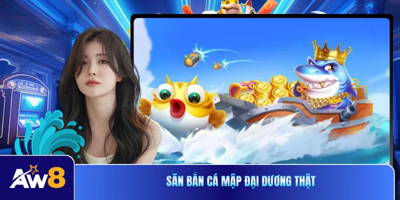 Săn bắn cá mập đại dương thật