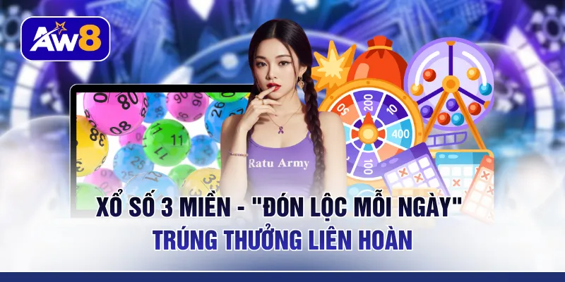 Xổ Số 3 Miền - "Đón Lộc Mỗi Ngày" Trúng Thưởng Liên Hoàn