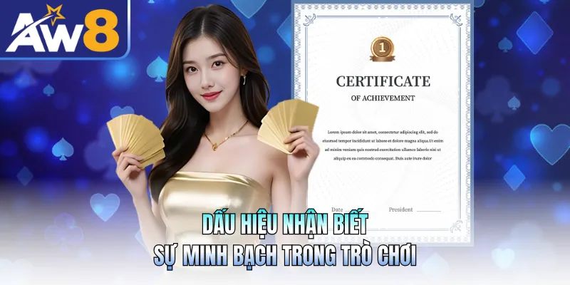 Dấu hiệu nhận biết sự minh bạch trong trò chơi