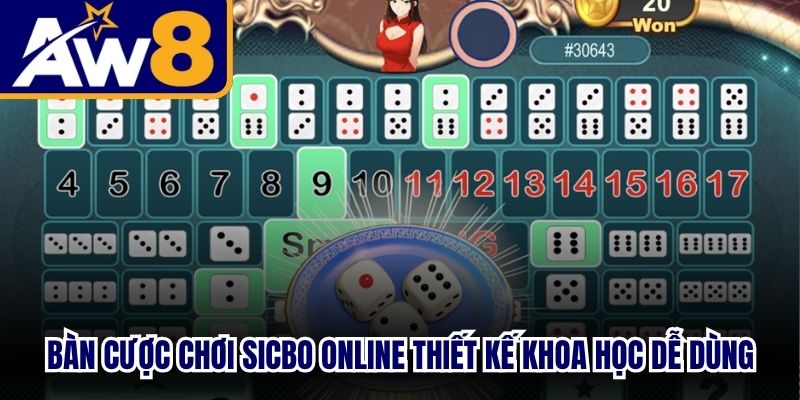 Bàn cược chơi sicbo online thiết kế khoa học giúp tân thủ dễ dùng